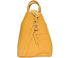 Carla Ferreri Women's leather backpack CF1625 Senape