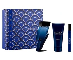 Carolina Herrera Bad Boy Cobalt Eau De Perfume Purškiklis 100ml rinkinys vyrams 3 vnt