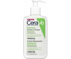 Drėkinamasis putojantis veido ir kūno prausiklis normaliai ir sausai odai Hydrating Cream-to-Foam Cleanser, 236 ml