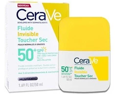 CeraVe Invisible Oil-Control Hydrating Sunscreen Fluid SPF 50+ apsauginis fluidas nuo saulės, 50 ml