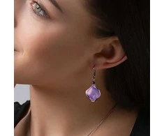Charming Hidden Passion earrings with violetinė Lampglas pearl ECH3/CHI
