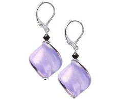 Charming Hidden Passion earrings with violetinė Lampglas pearl ECH3/CHI