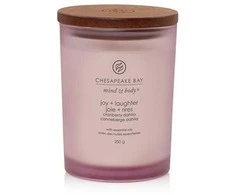 Chesapeake Bay Candle vidutinė žvakė – Joy &amp; Laughter (Cranberry Dahlia)