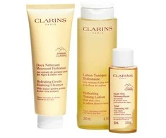 Clarins drėkinamasis švelnus putojantis valiklis, 125 ml rinkinys, 4 dalys