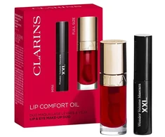 Clarins Lip Comfort Oil Set kosmetikos rinkinys (Lip Comfort Oil 03 Cherry, 7 ml + Wonder Volume Blakstienų tušas XXL 01 Extreme Juodas, 3 ml)