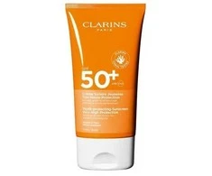 Clarins Youth-Protecting Sunscreen SPF 50+ apsauginis kremas nuo saulės veidui, 150 ml