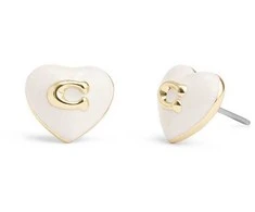 Coach Charming heart earrings made of brass 37479226GLD100