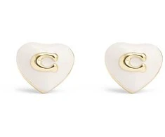 Coach Charming heart earrings made of brass 37479226GLD100