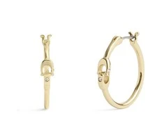 Coach Gold-plated brass hoop earrings 37408160GLD710