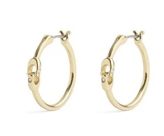 Coach Gold-plated brass hoop earrings 37408160GLD710