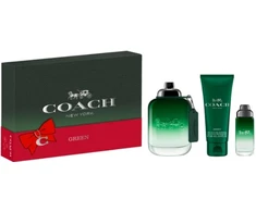 Set Coach: Žalias Eau De Toilette For Men, 100 ml + Žalias Eau De Toilette For Men, 15 ml + Žalias Dušo želė Body All Skin Types, 100 ml