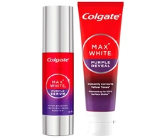 Colgate Max Baltas Violetinė – dantų balinimo rinkinys