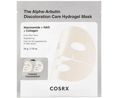 None COSRX Arbutin Discoloration maska sejas ādai ar alfa-arbutīnu, niacinamīdu un kolagēnu 34g