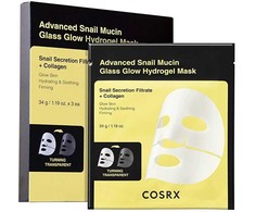 Cosrx Advanced Snail Mucin Glass Glow Hydrogel Mask hydrożelowa maseczka w płachcie su mucyną ślimaka 3 vnt..