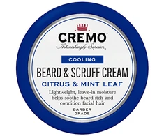 „Cremo Cooling Beard &amp; Scruff Kreminis“ citrusinių vaisių ir mėtų lapų skonio vėsinamasis barzdos ir kaklo kreminis 113 g