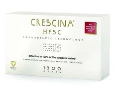 Crescina Plaukų augimo ir slinkimo prevencijos priemonė moterims, 1300 laipsnis (pažengusi stadija) 20 x 3,5 ml