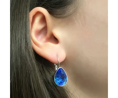 Crystalp Beautiful dangle earrings with Swarovski Sundrop crystal 42271.PER.E