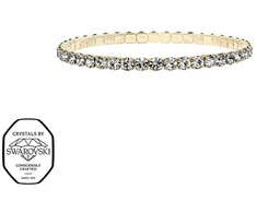 Crystalp Elastic tennis bracelet with clear Swarovski crystals Aura 22270.CRY.EG