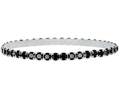 Crystalp Elastic tennis bracelet with juodas Swarovski crystals Aura 22270.JET.E