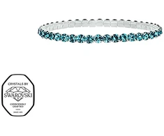Crystalp Elastinė teniso apyrankė su turkio spalvos Swarovski kristalais Aura 22270.LTU.E