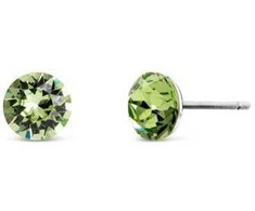 Crystalp Popular earrings with žalias Swarovski crystals Tubby Mini 4200.PER.R