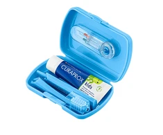 Dantų šepetėlis Curaprox TRAVEL SET KIDS Mėlynas