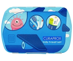 Dantų šepetėlis Curaprox TRAVEL SET KIDS Mėlynas