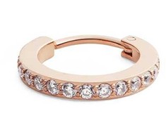 Daniel Wellington Blizgantis bronzinis auskaras su kristalais DW00400861