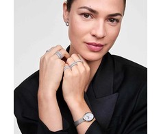 Daniel Wellington Juliette Braided Mesh Baltas Sunray Sidabrinis DW00100884