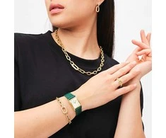 Daniel Wellington Prabangus auksu dengtas krištolo karoliai Crystal Link DW00400589