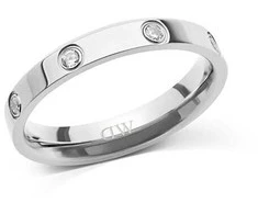 Daniel Wellington Original steel ring with cubic zirconias Classic Lumine DW0040172