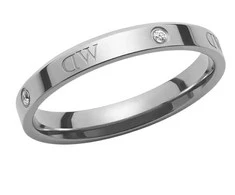 Daniel Wellington Originalus plieno žiedas su kristalais „Classic Lumine“ DW0040023