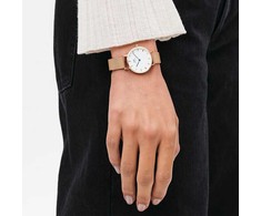 Moteriškas laikrodis DANIEL WELLINGTON DW00100681. Kvarcinis, spalvotas FLOCK.