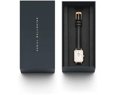 DANIEL WELLINGTON MOTERIS LAIKRODIS DW00100434 – Quadro Pressed Sheffield Gold 32mm + DĖŽĖ