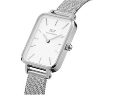 Laikrodis Daniel Wellington Quadro 20X26 Pressed Sterling S Baltas DW00100438