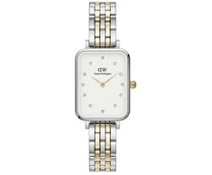 Moteriškas laikrodis DANIEL WELLINGTON Quadro Lumine 5 jungčių dviejų tonų 20 mm DW00100625 + BOX (zw519f)