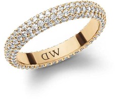Daniel Wellington Putojantis auksu padengtas Pavé kristalinis žiedas DW0040064