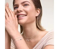 Daniel Wellington Žėrintis sidabrinis karoliukas su kristalais Pakabukai DW00401050
