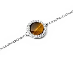 Daniel Wellington Stilinga apyrankė su tigro akimi ir kristalais DW00401439