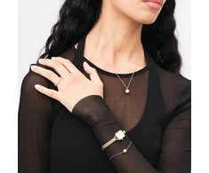 Daniel Wellington Stilingas paauksuotas karoliai su putojančiu Pave kamuoliuku DW00400640