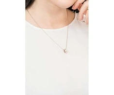 Daniel Wellington Stilingas bronzinis karoliai su apvaliu pakabuku Emalie DW00400153