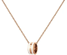 Daniel Wellington Stilingas bronzinis karoliai su apvaliu pakabuku Emalie DW00400153