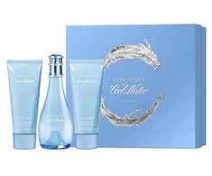 Davidoff Cool Vanduo Woman - EDT 100 ml + body lotion 75 ml + dušo želė 75 ml