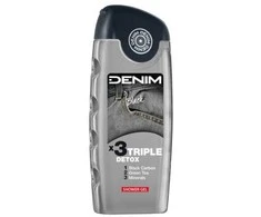 Denim Juodas Triple Detox Dušo želė vyrams, 250 ml