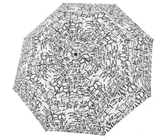 Derby Folding umbrella Hit Mini Graffiti juodas 70065P12CZ