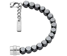 Diesel Fashionable steel bracelet with hematite DX1647931