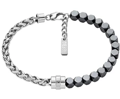 Diesel Fashionable steel bracelet with hematite DX1647931