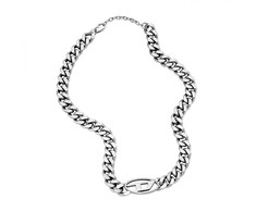 Diesel Stilingas plieno karoliai su logotipu DX1433040