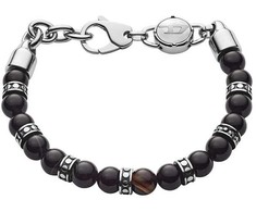 Diesel Vyriška karoliukų apyrankė su plieniniais ornamentais DX1163040