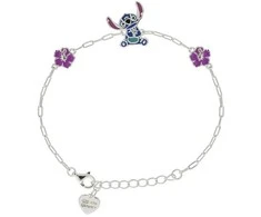 Disney Graži sidabrinė apyrankė Stitch Lilo &amp; Stitch BS00095SL-65.CS